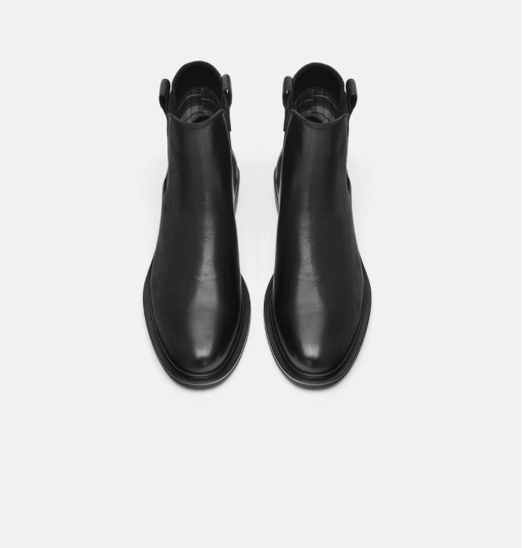 Bottes plates en cuir type Martin