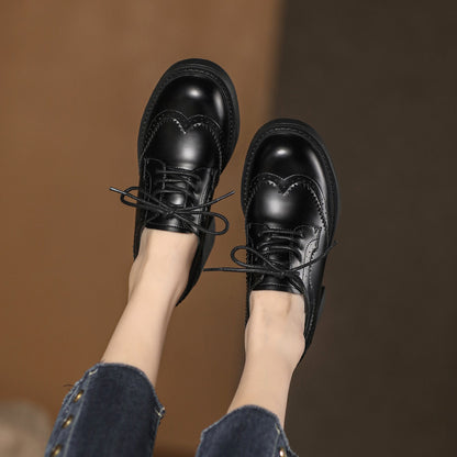 Bottines à talons en cuir véritable