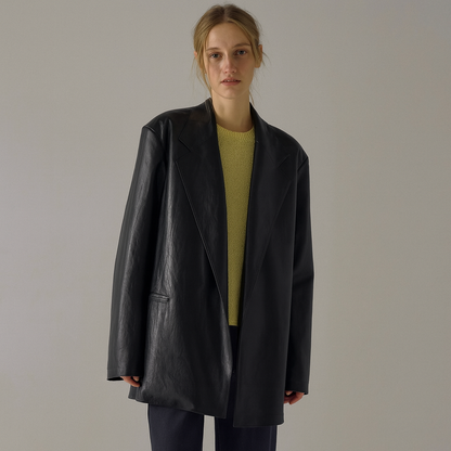 Manteau en cuir ample