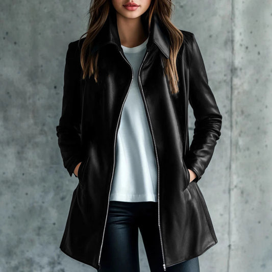 Veste Élégante en Simili Cuir