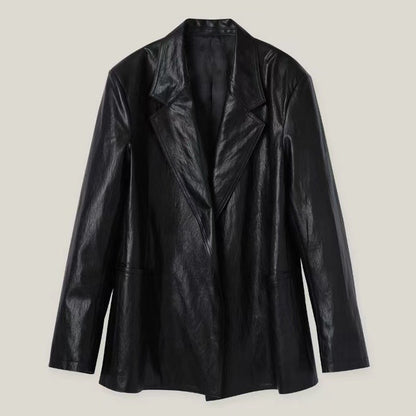Manteau en cuir ample