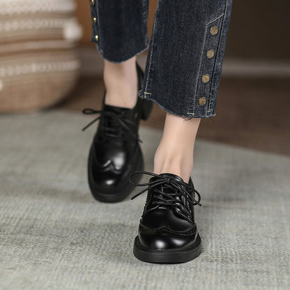 Bottines à talons en cuir véritable